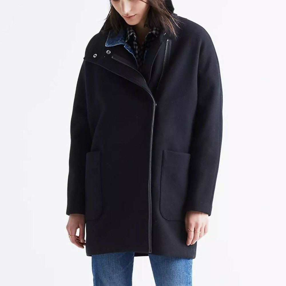 MADEWELL Womens Black Wool CITY GRID